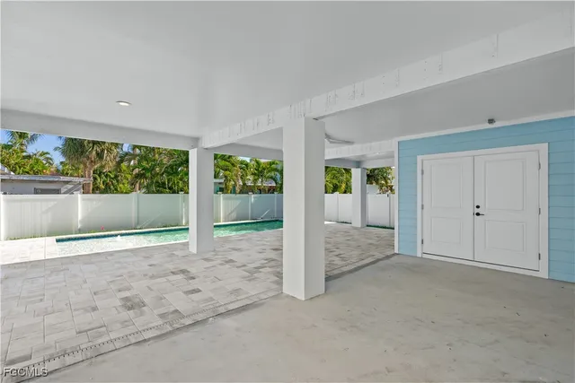 a backyard of a house