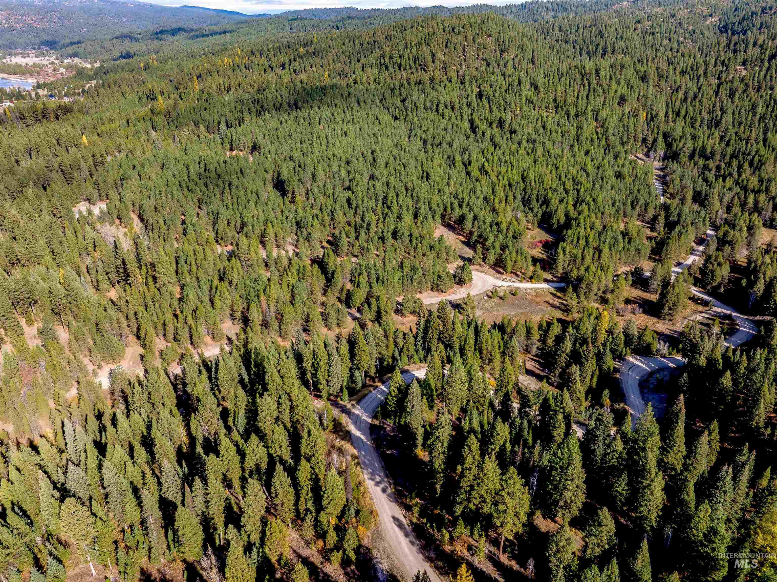 201 Tripod View Cascade, ID 83611 - Photo 8 of 41 Aerial view of property and surrounding area with a heavily wooded area
