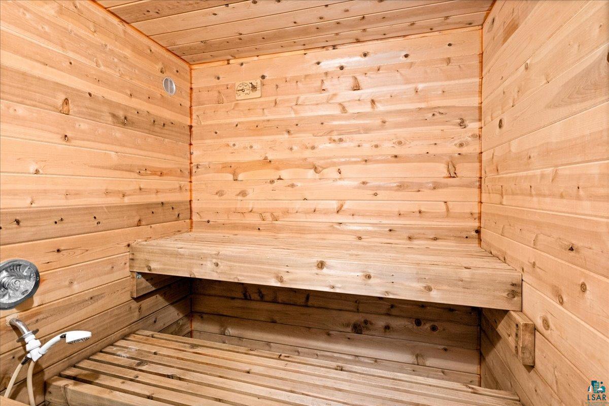 2524 Providence Road Duluth, MN 55811 - Photo 28 of 42 View of sauna / steam room featuring wood ceiling and wood walls