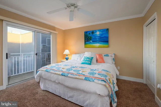 a bedroom with a bed and furniture