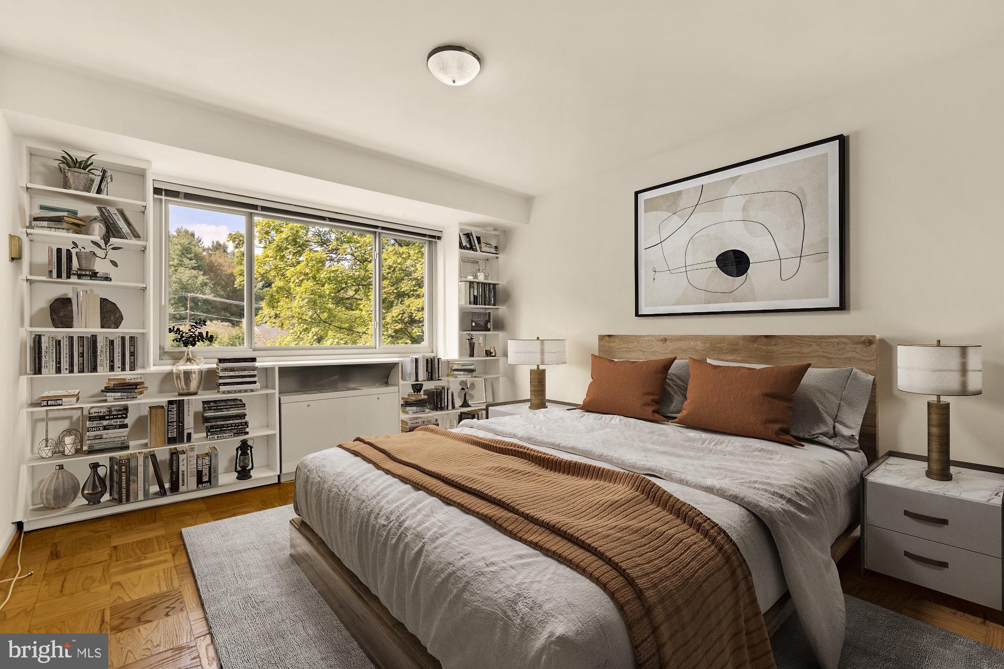 5100 Dorset Avenue, Unit 308 Chevy Chase, MD 20815 - Photo 14 of 31 a bed room with a bed and a window