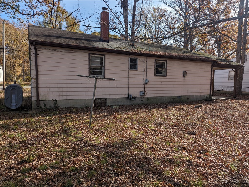 View of back of property
