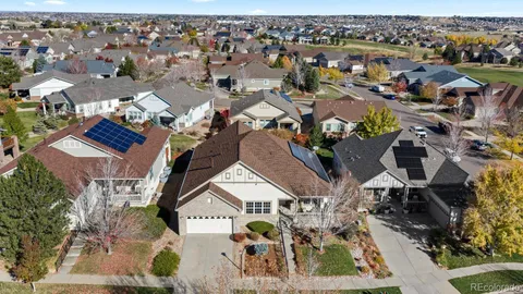 an aerial view of a houses with outdoor space