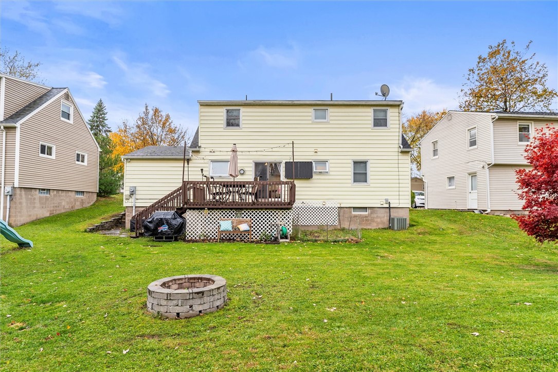 19 Homestead Drive Perinton, NY 14450 - Photo 36 of 40 Backyard and Firepit