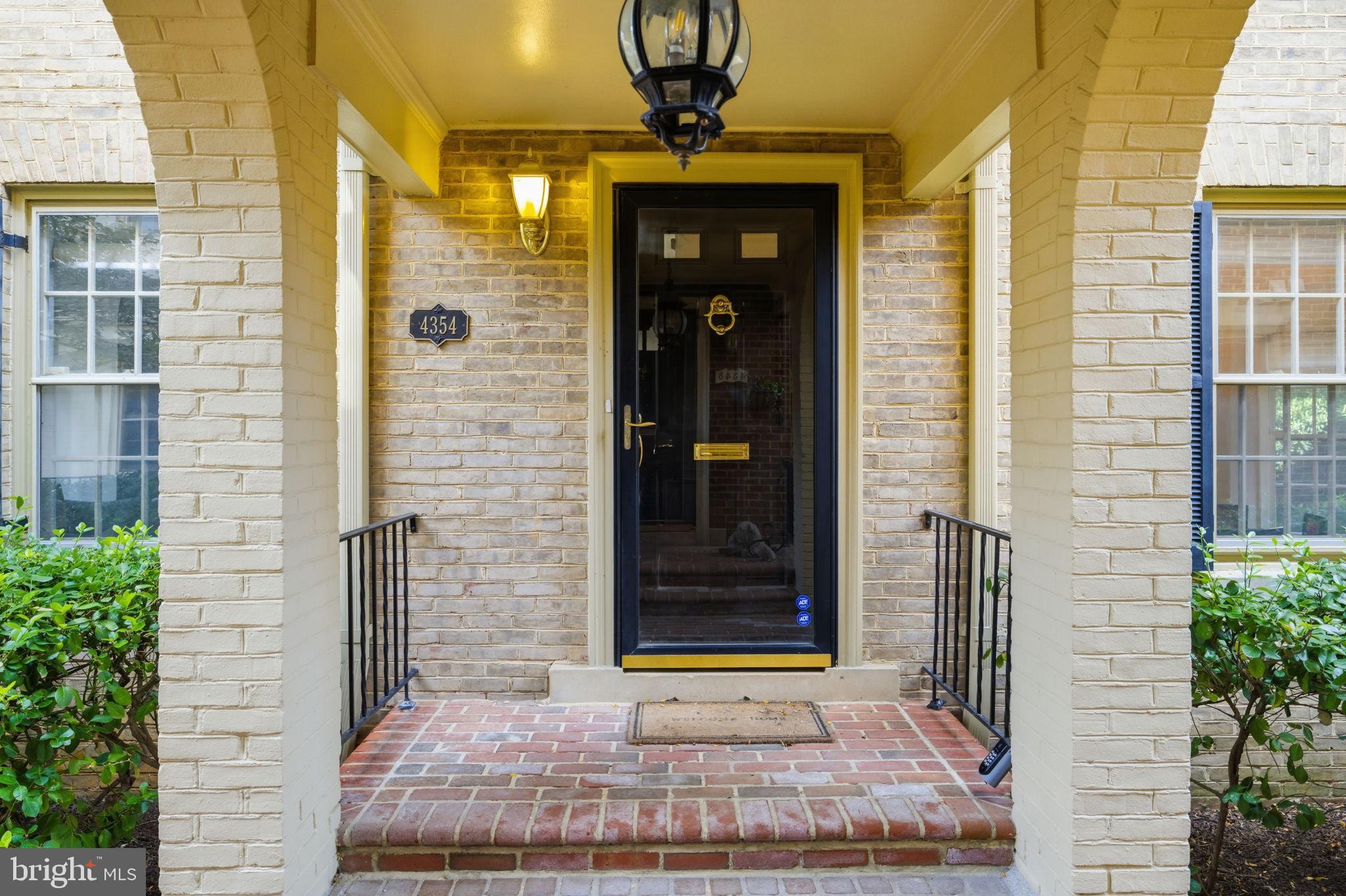 4354 Westover Place Northwest Washington, DC 20016 - Photo 3 of 63 Charming entrance with classic brick details.