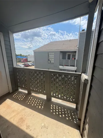 a view of a glass door