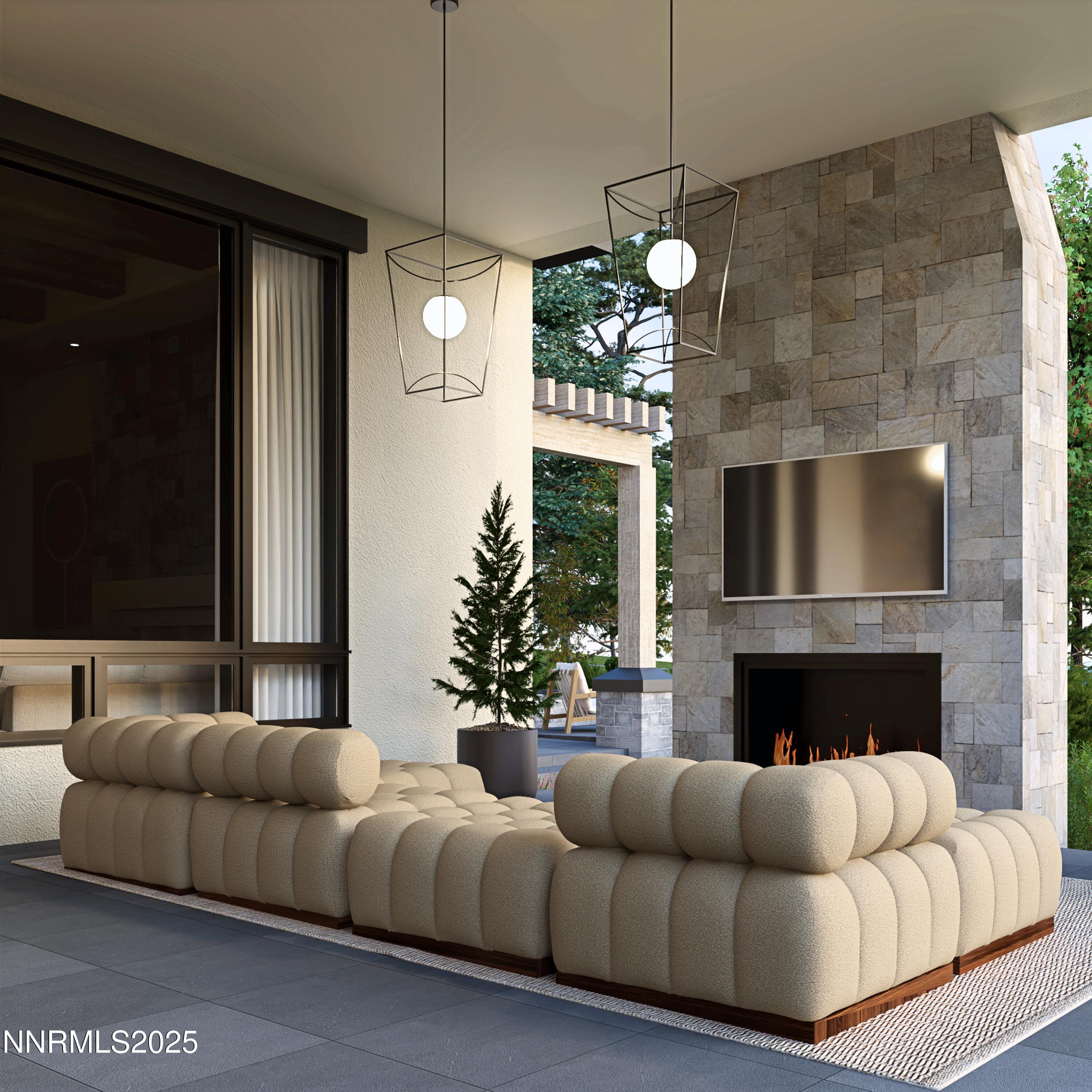 16960 Salut Court Reno, NV 89511 - Photo 15 of 42 a living room with furniture a fireplace and a flat screen tv