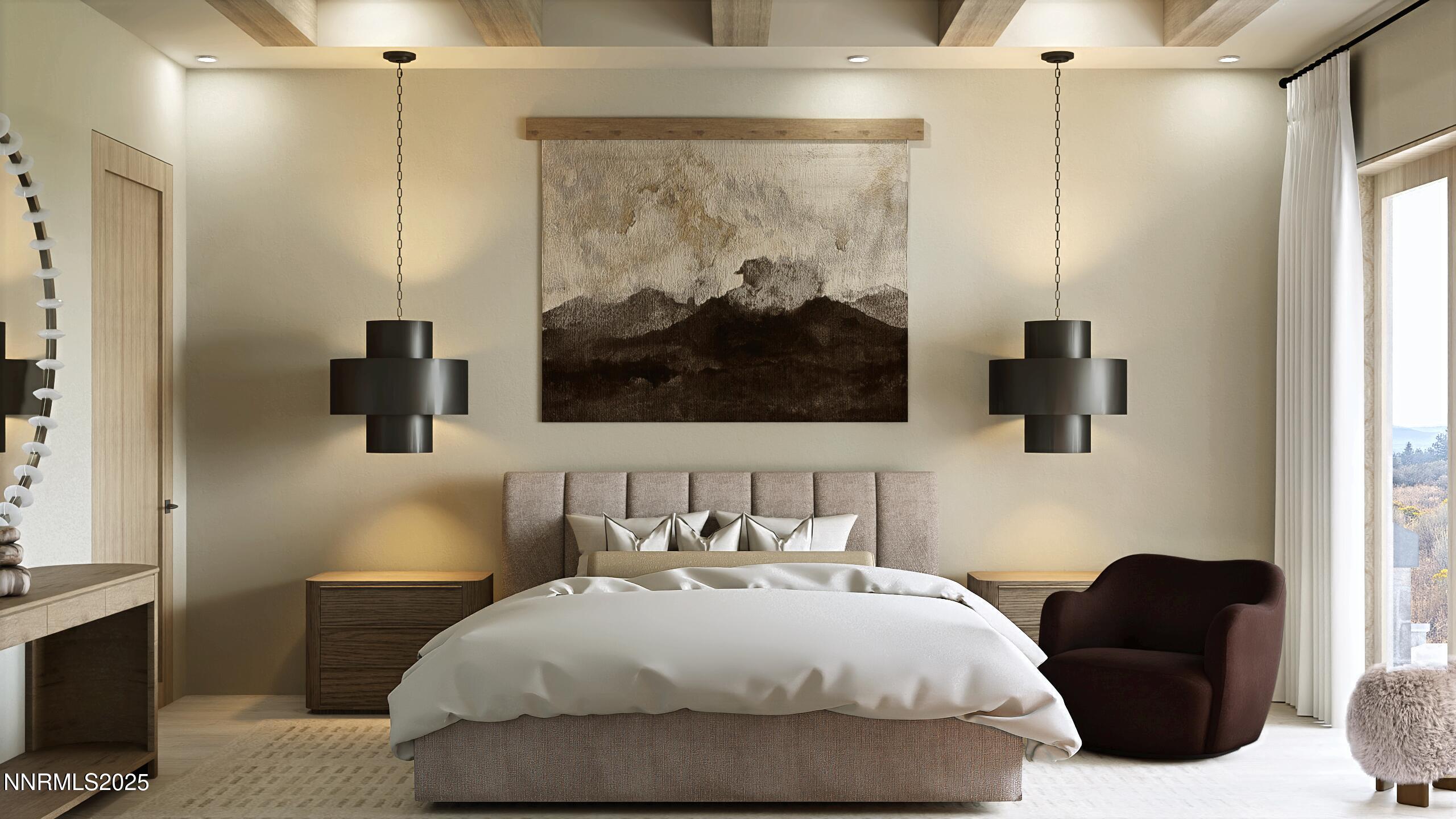 16960 Salut Court Reno, NV 89511 - Photo 7 of 42 a bedroom with a bed and a large mirror