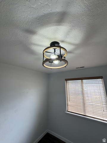 1237 South 260 West Payson, UT 84651 - Photo 47 of 81 Ceiling fan with an industrial-style light fixture, window with blinds, and wood-finish flooring