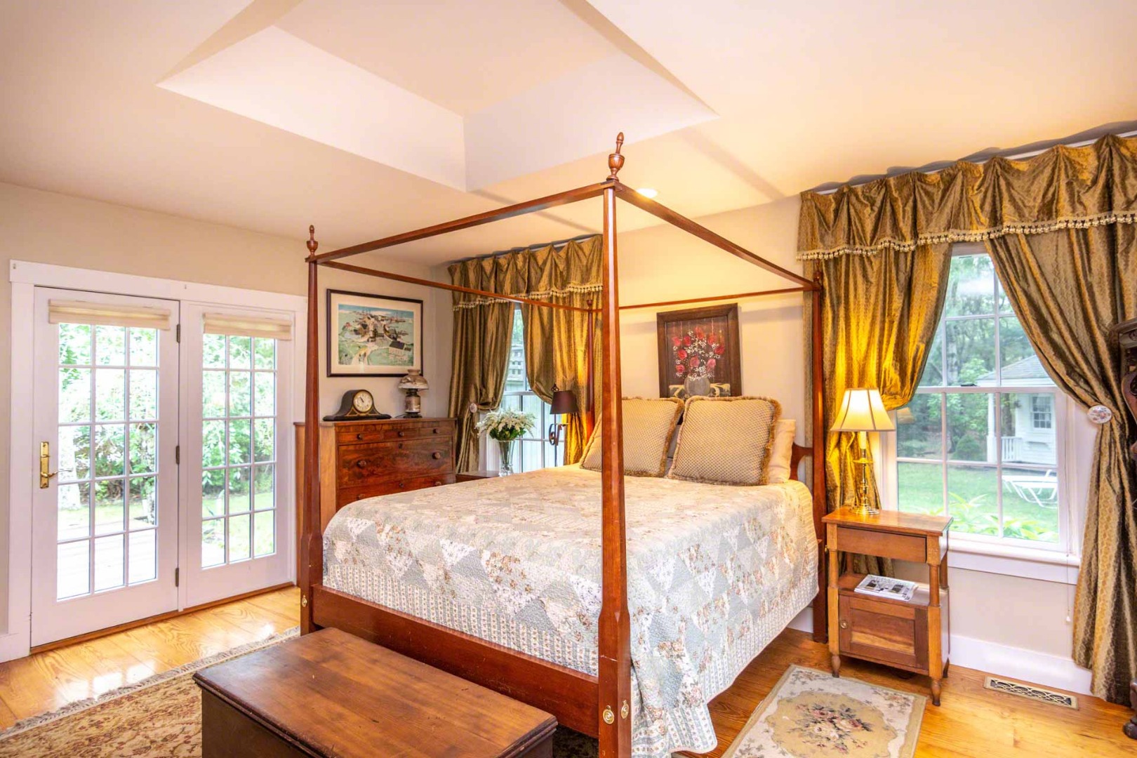 14 Bold Meadow Road Edgartown, MA 02539 - Photo 22 of 37 Master Bedroom Suite Has Private Bath and French Doors Leading Out to the Covered Deck - First Floor)