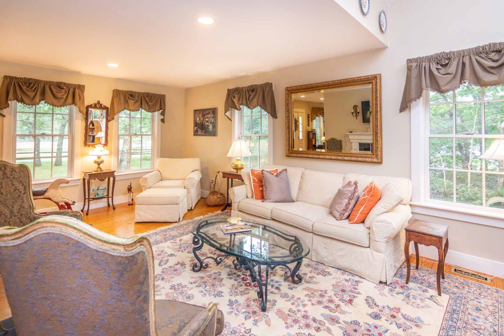 14 Bold Meadow Road Edgartown, MA 02539 - Photo 3 of 37 Spacious Open Living Room Has Wood Burning Fireplace