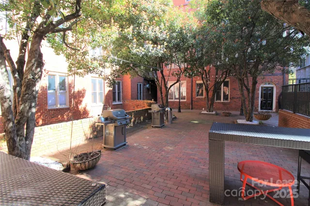 front view of a brick building