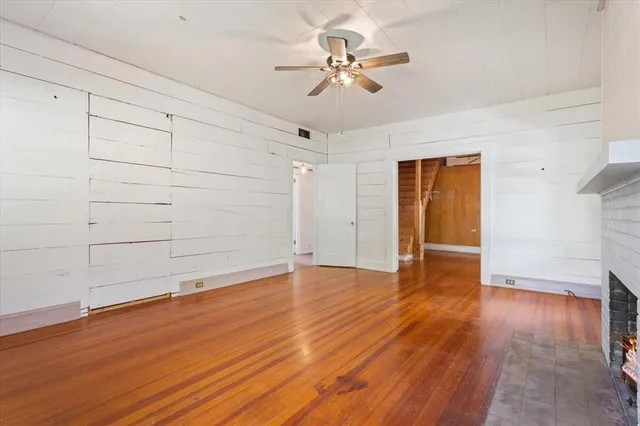 wooden floor in an empty room