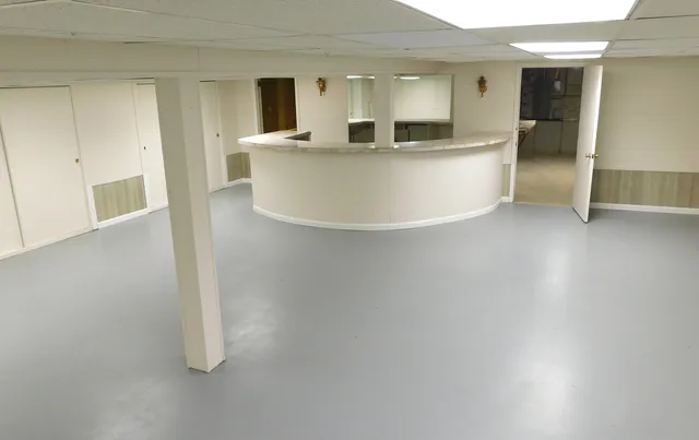 a view of a living room with a sink