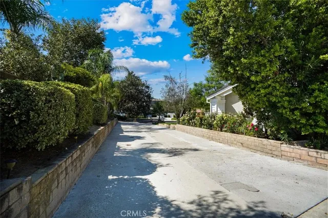 a view of city street with a trees