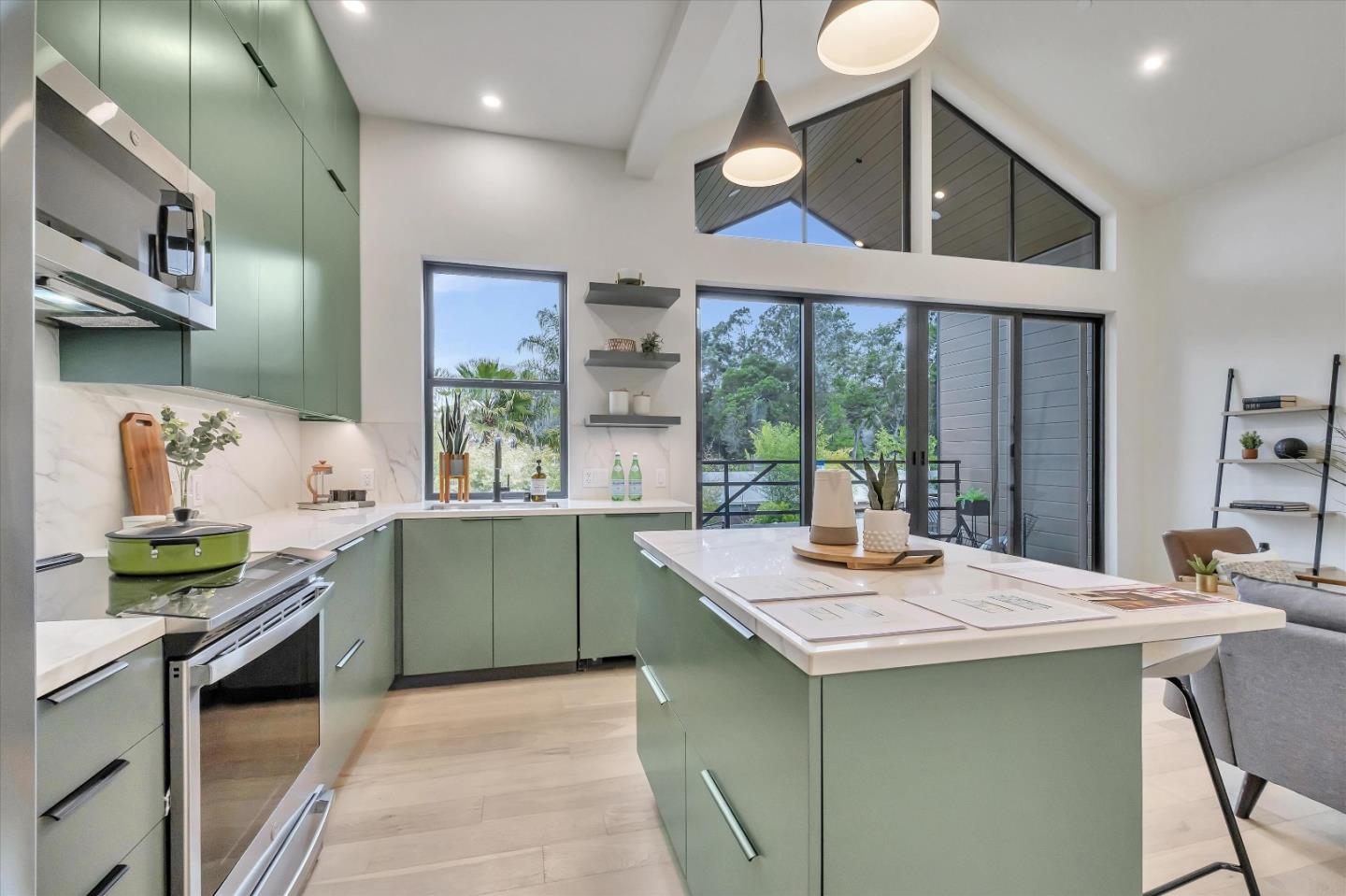 129 Darlington Soquel, CA 95073 - Photo 26 of 27 a kitchen with a sink and a stove top oven
