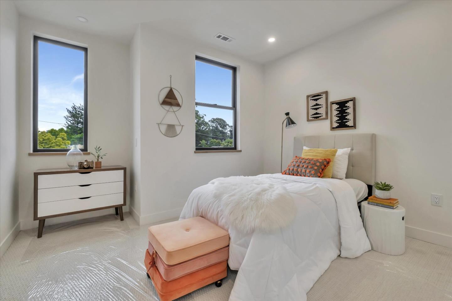 129 Darlington Soquel, CA 95073 - Photo 9 of 27 a bedroom with a bed and a couch