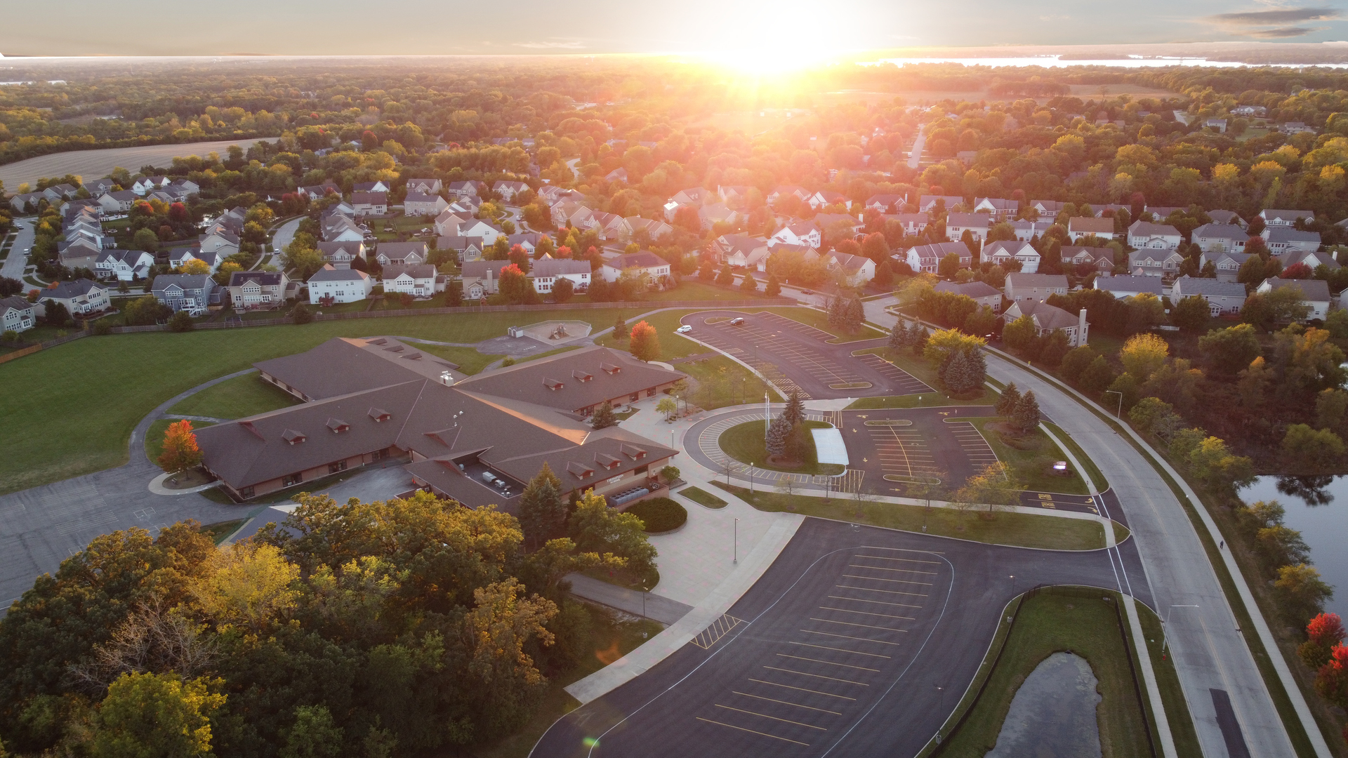580 North Cedar Lake Road Lake Villa, IL 60046 - Photo 41 of 44 an aerial view of residential houses with outdoor space