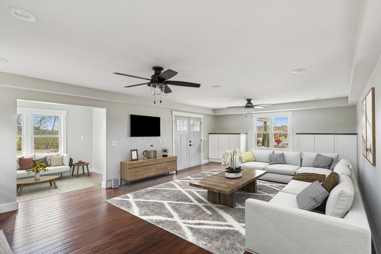580 North Cedar Lake Road Lake Villa, IL 60046 - Photo 5 of 44 a living room with furniture and a flat screen tv