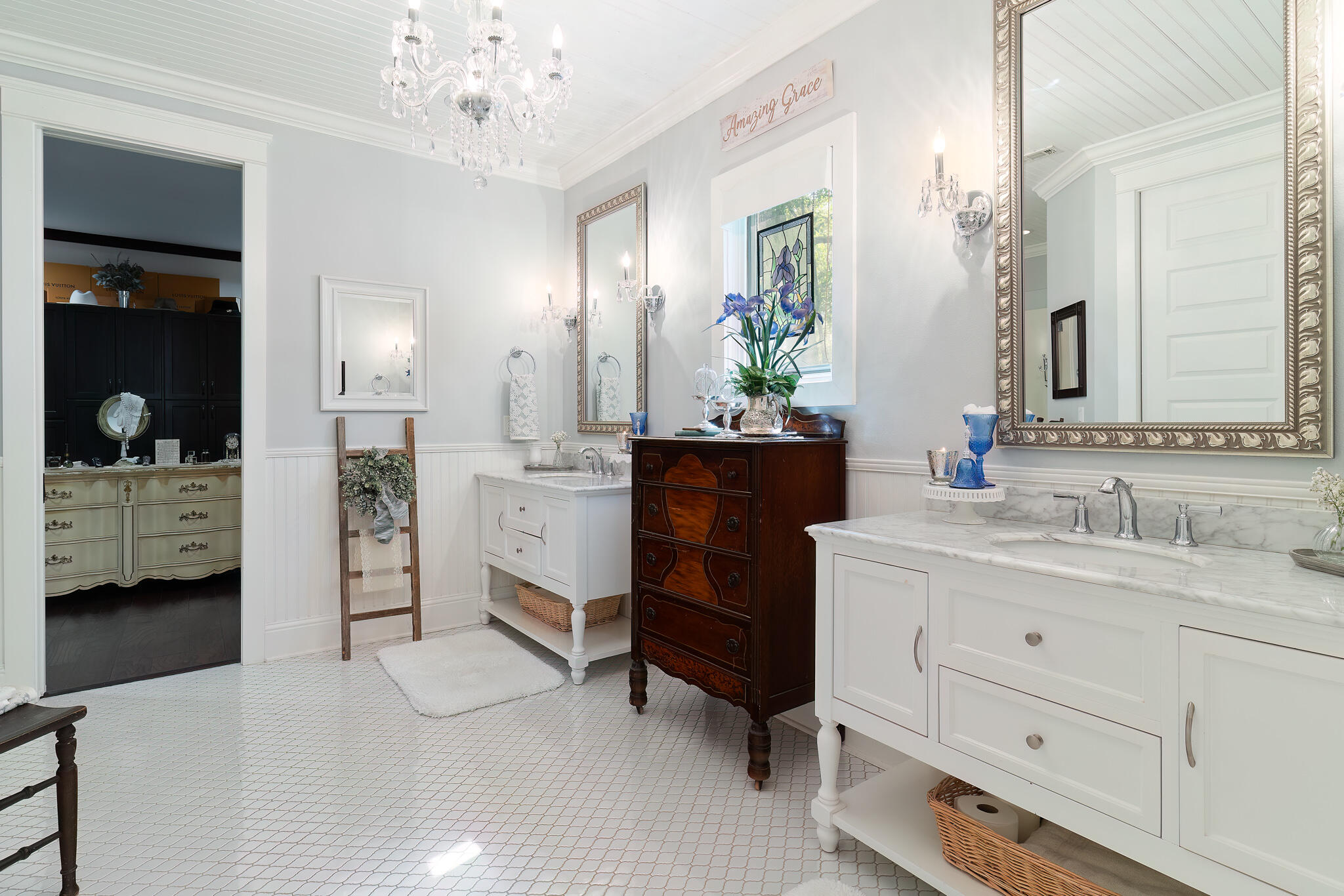 4351 Poverty Creek Road Crestview, FL 32539 - Photo 23 of 53 a en suite bathroom with a double vanity sink double and mirror