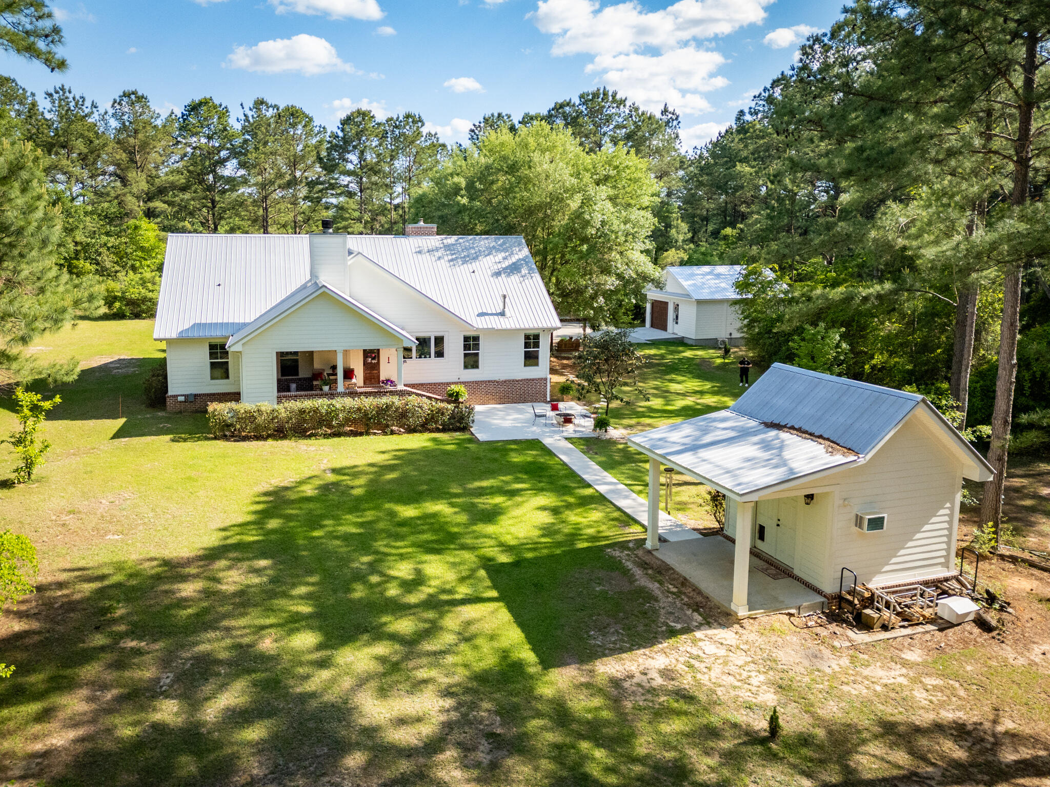 4351 Poverty Creek Road Crestview, FL 32539 - Photo 41 of 53 an aerial view of a house with swimming pool garden and patio