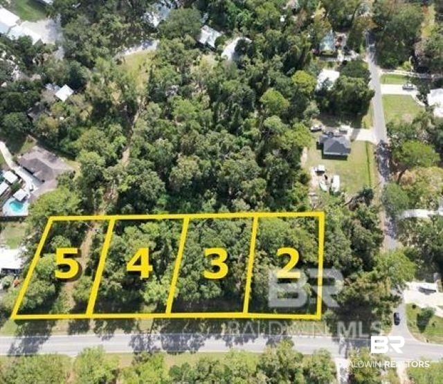 0 Coopers Landing Road Foley, AL 36535 - Photo 1 of 9 Aerial view of property and surrounding area featuring property parcel outlined