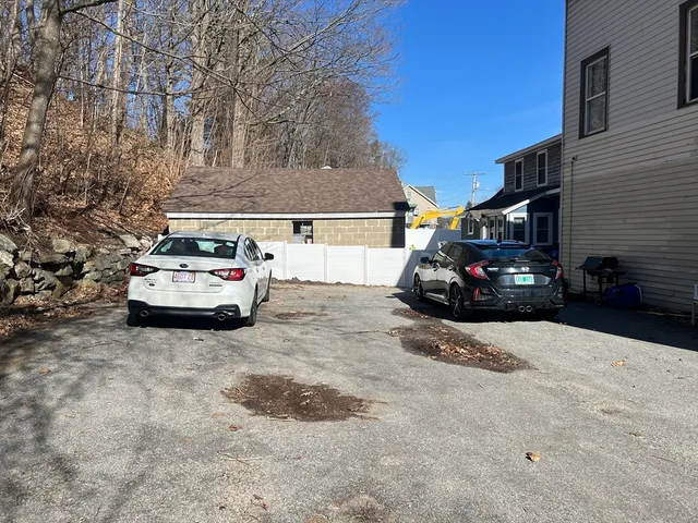 a car parked in front of a building