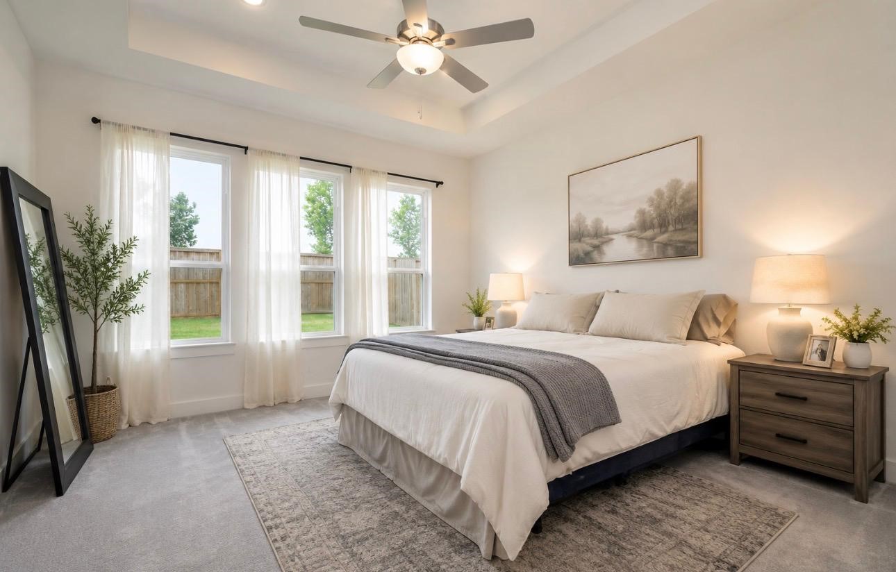 31915 Sky Rdg Lane Fulshear, TX 77441 - Photo 25 of 38 Discover the potential of this inviting primary bedroom, beautifully enhanced to showcase its spacious and serene ambiance.