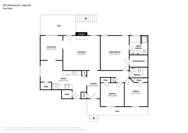 $1,950 | 3013 Rockview Drive, Loganville, GA 30052