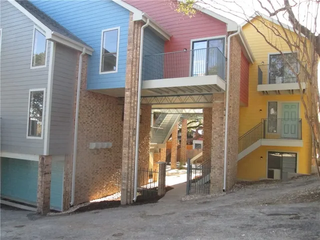 a view of a house with a glass door