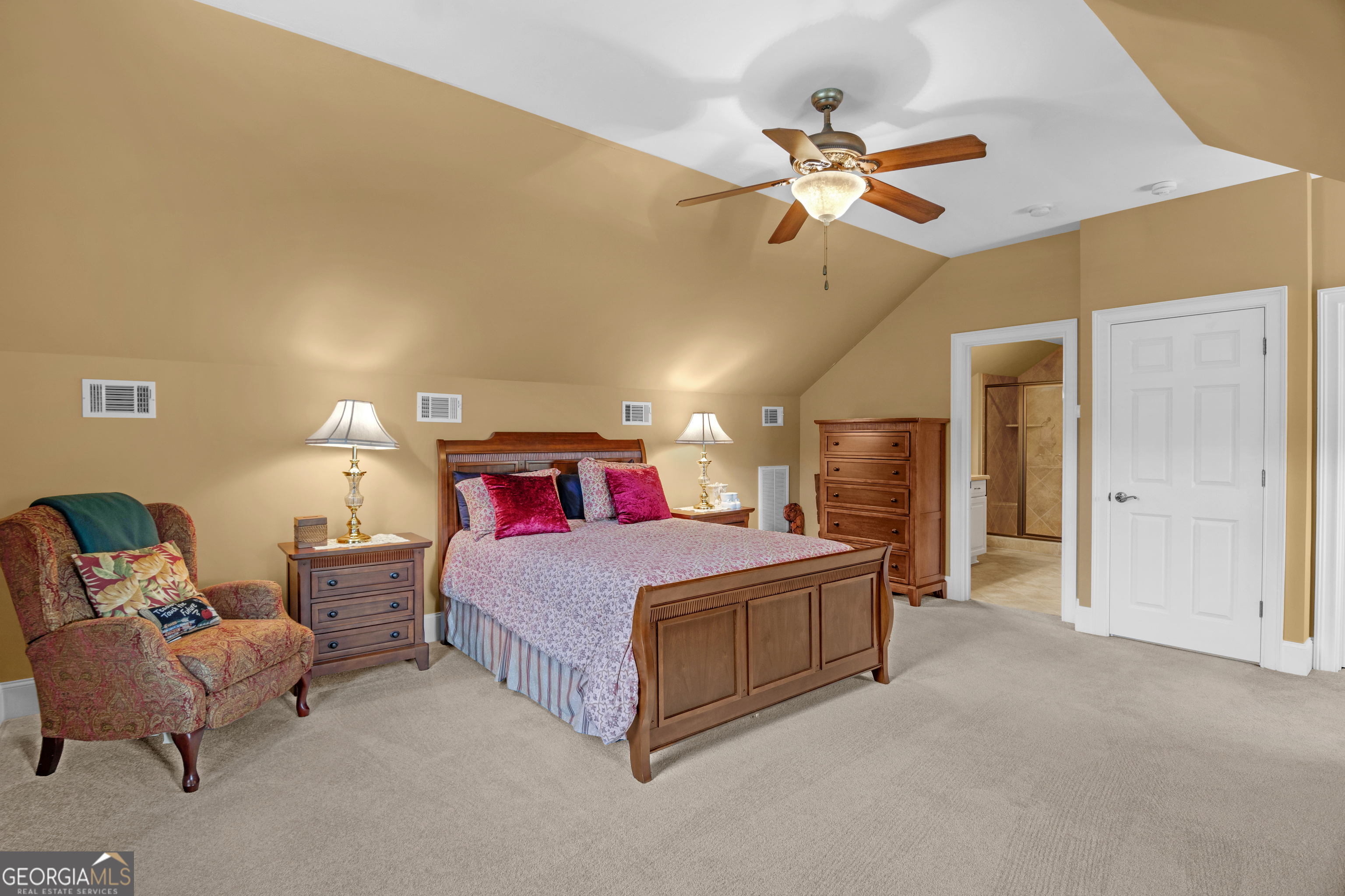 312 Spanton Crescent Pooler, GA 31322 - Photo 42 of 62 a bedroom with a bed and ceiling fan