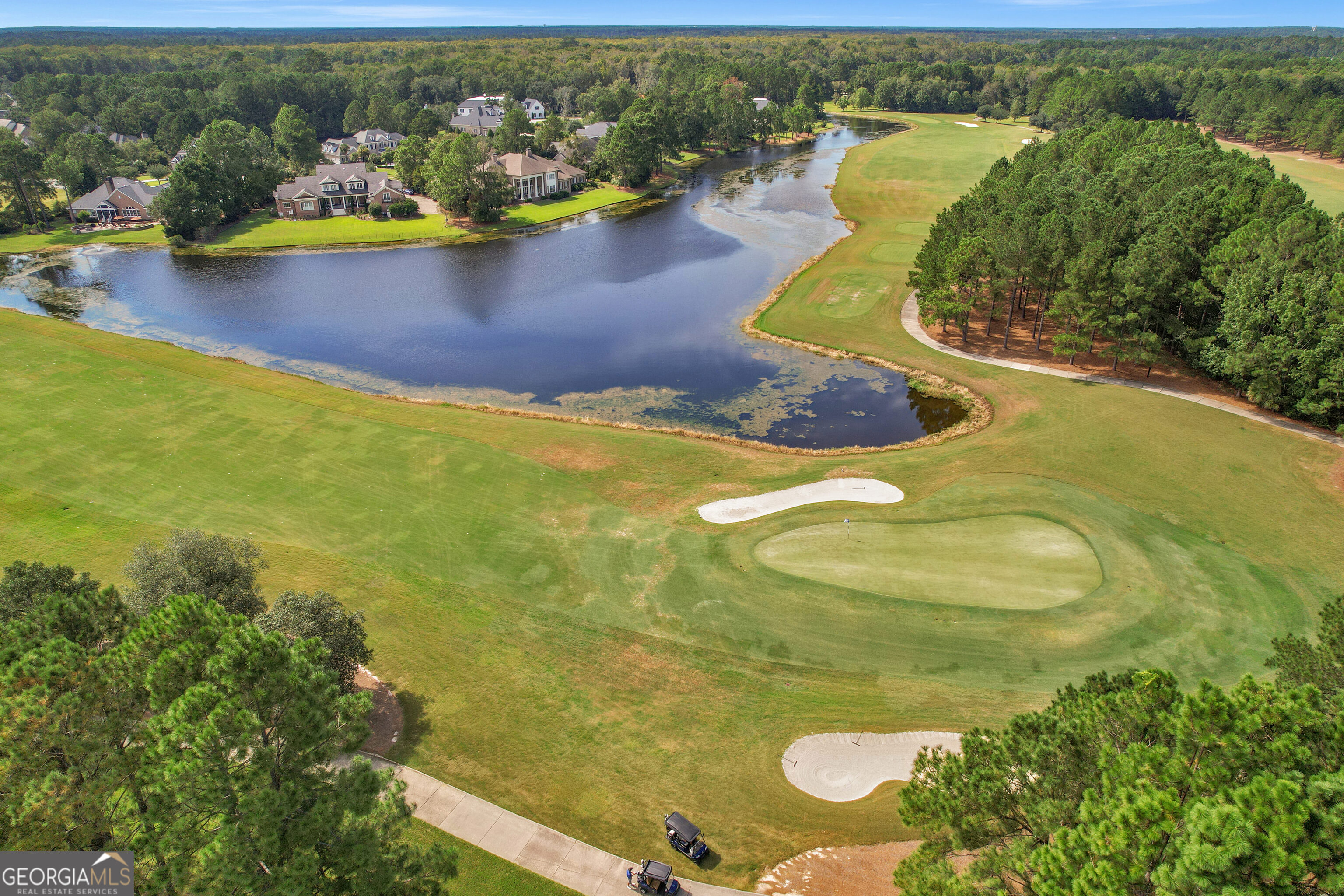 312 Spanton Crescent Pooler, GA 31322 - Photo 57 of 62 an aerial view of a house with a swimming pool yard and outdoor seating