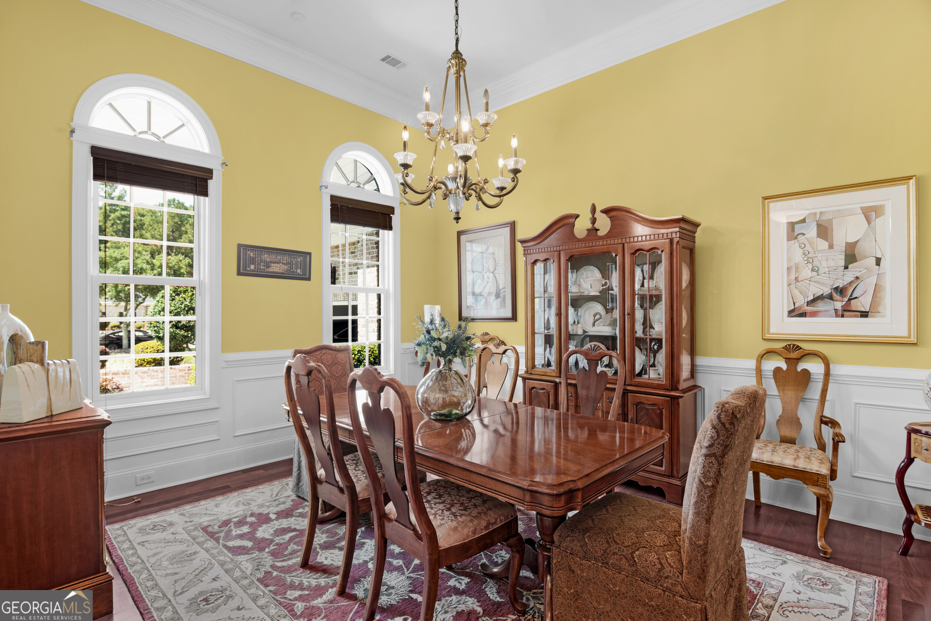 312 Spanton Crescent Pooler, GA 31322 - Photo 9 of 62 a view of a dining room with furniture and a chandelier