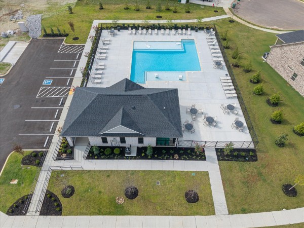 211 Thorpe Dr Spring Hill Spring Hill, TN 37174 - Photo 37 of 38 an aerial view of a house with swimming pool
