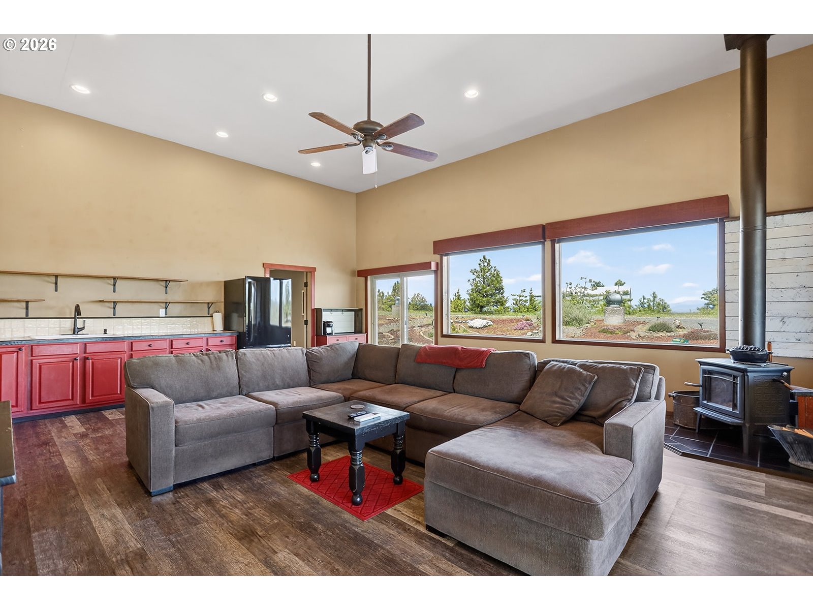 250 Schilling Road Lyle, WA 98635 - Photo 15 of 46 a living room with furniture and a large window