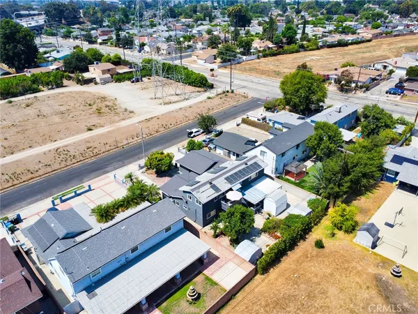 an aerial view of a city