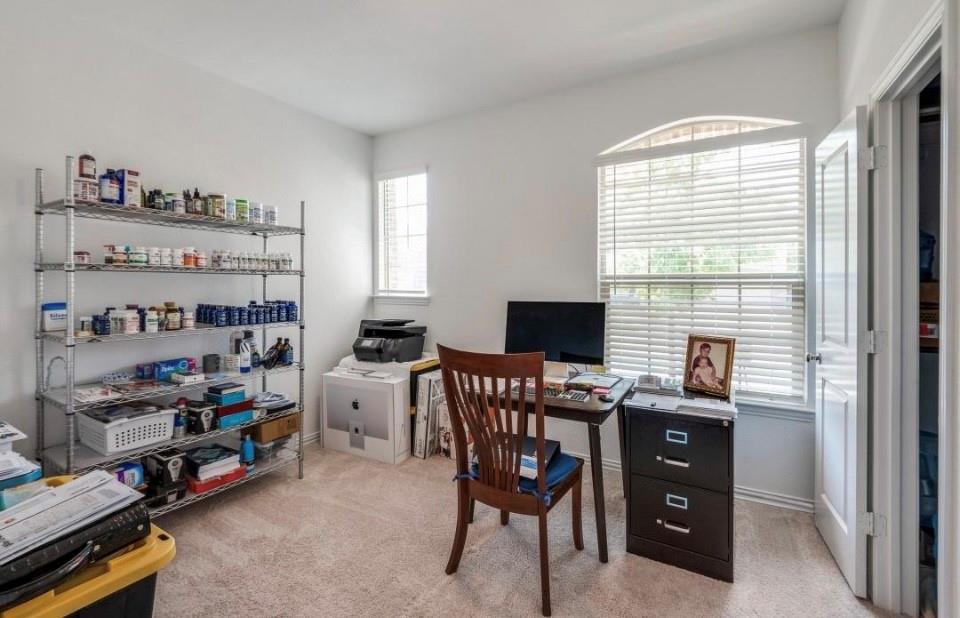 8424 Gray Squirrel Ln. McKinney, TX 75071 - Photo 9 of 22 a view of a workspace with furniture and a window