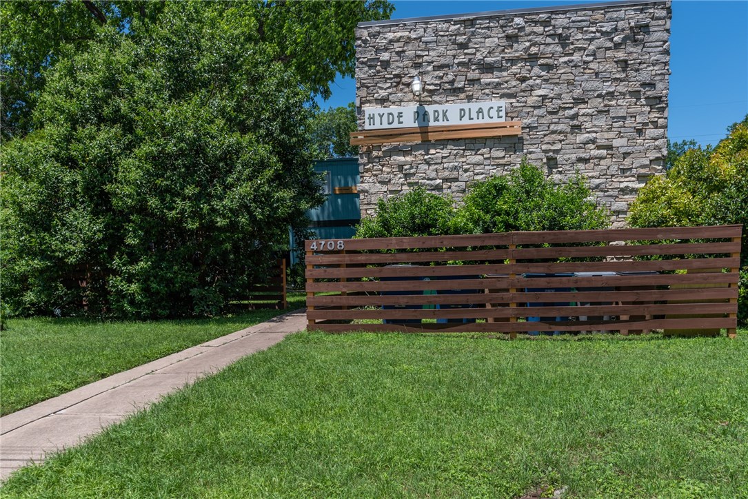 a view of a bench in the garden