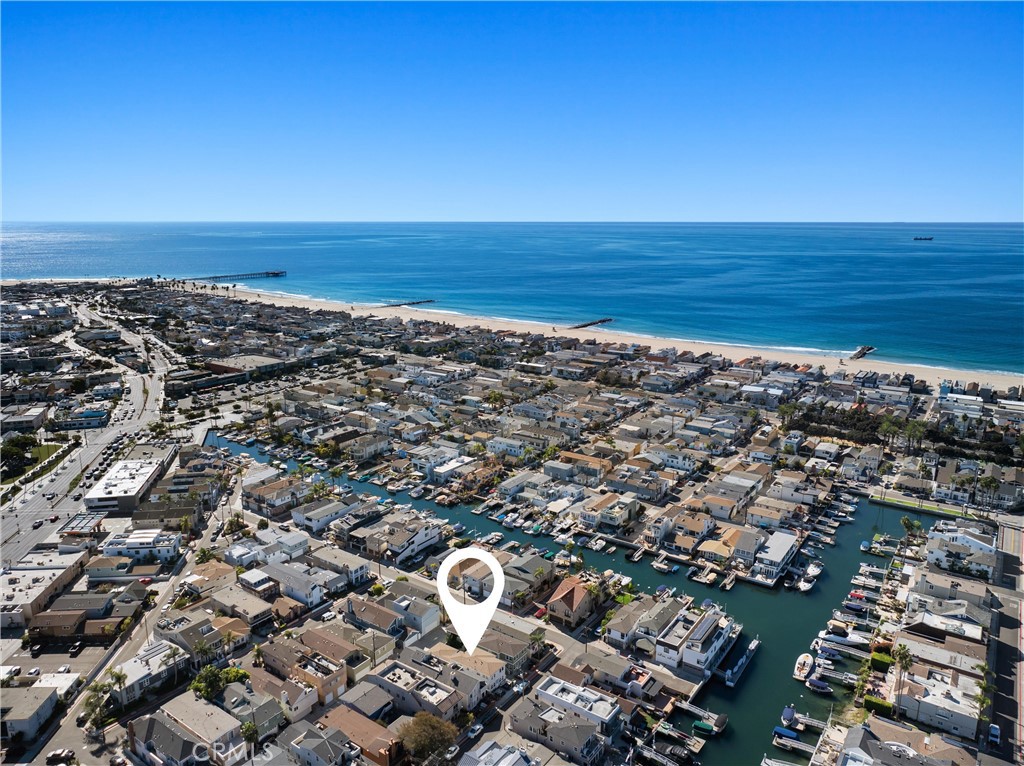 504 36th Street, Unit 1/2 Newport Beach, CA 92663 - Photo 10 of 15 an aerial view of a house with a ocean view