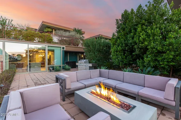 a view of a door and an outdoor space