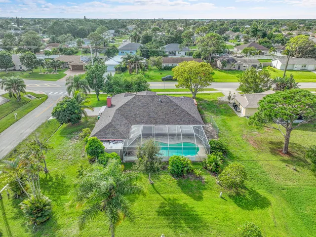 an aerial view of multiple house