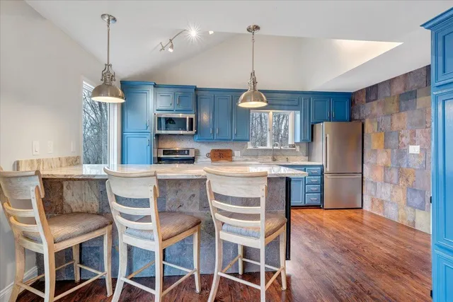 a outdoor view with a sitting space