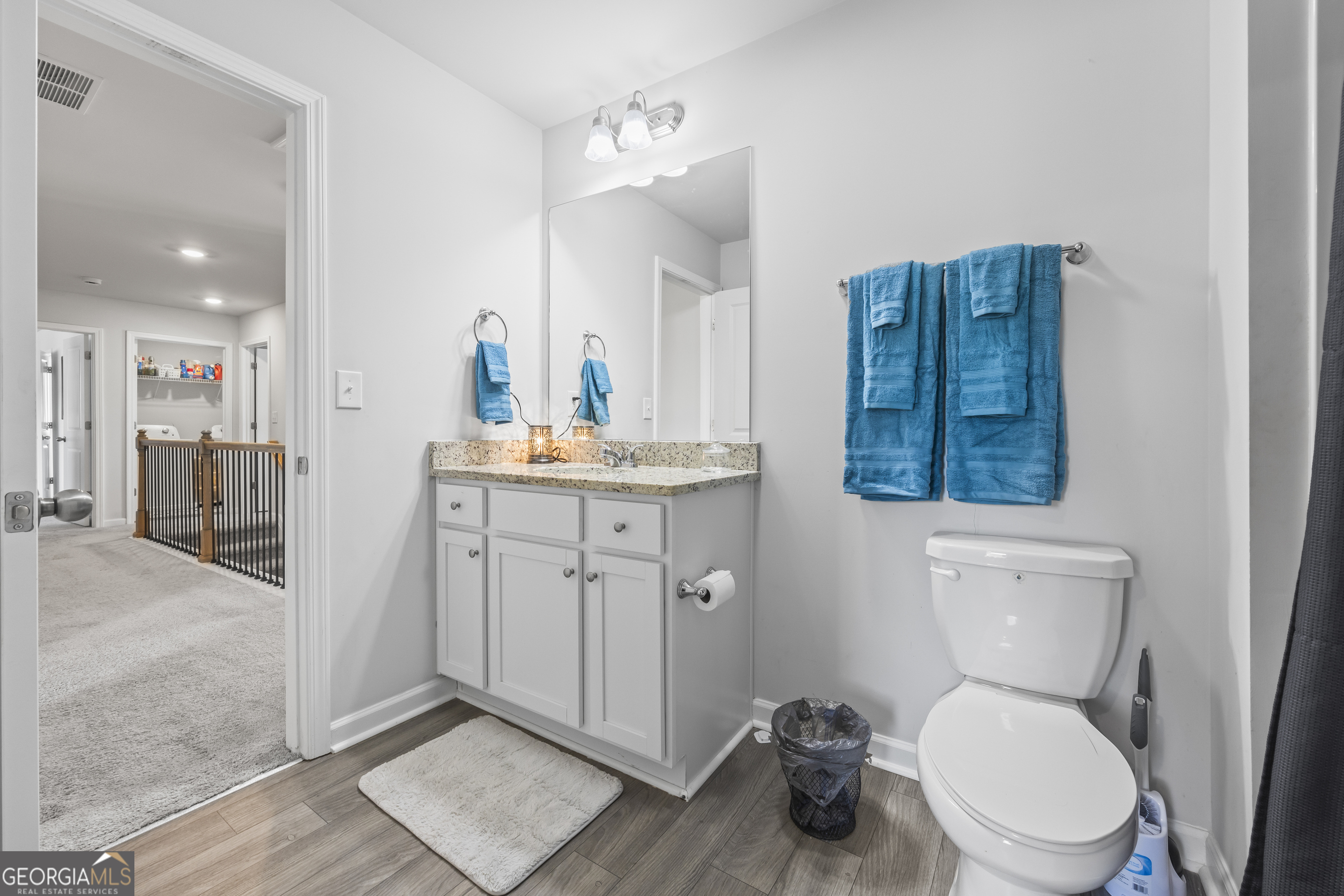 1064 Emmas Path Monroe, GA 30656 - Photo 26 of 55 a bathroom with a toilet sink and mirror
