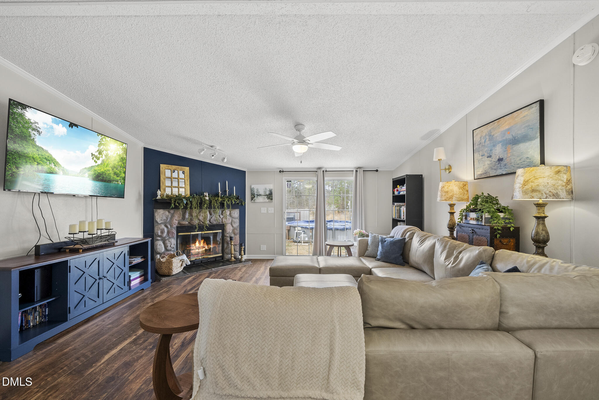 4703 Trinity Lane Rougemont, NC 27572 - Photo 10 of 55 a living room with furniture and a flat screen tv