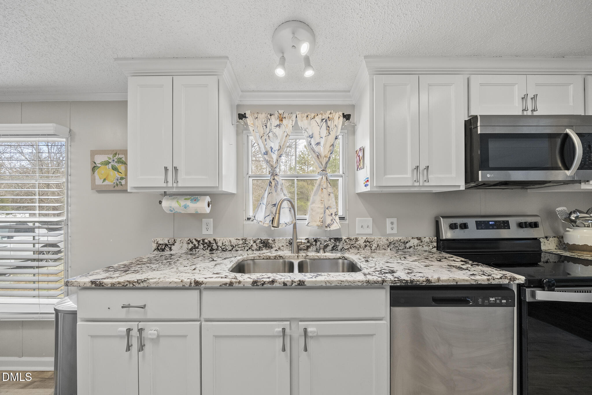4703 Trinity Lane Rougemont, NC 27572 - Photo 22 of 55 a kitchen with stainless steel appliances granite countertop a sink a stove and cabinets