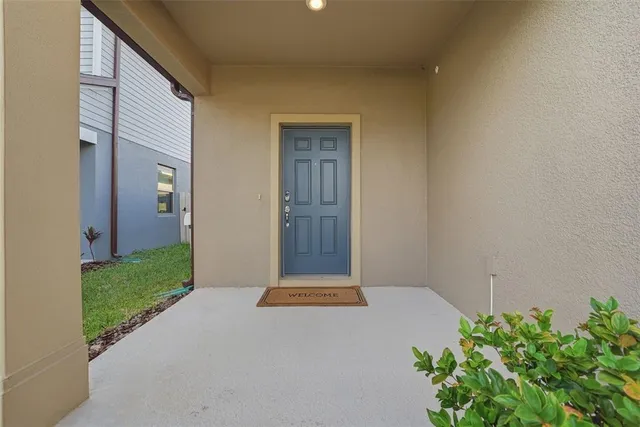 a house view with a garden space