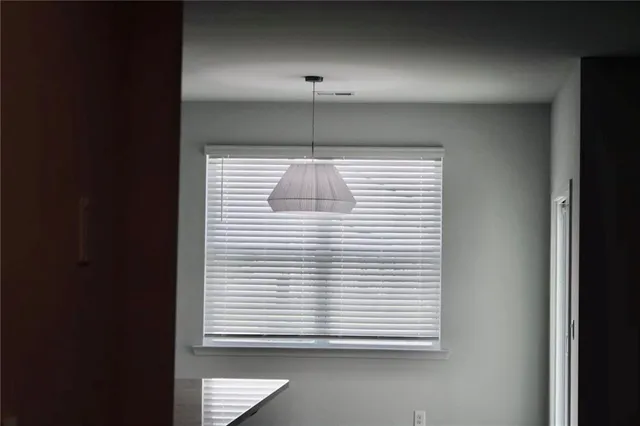 a view of a window in a room