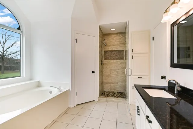 a view of an empty room with a balcony