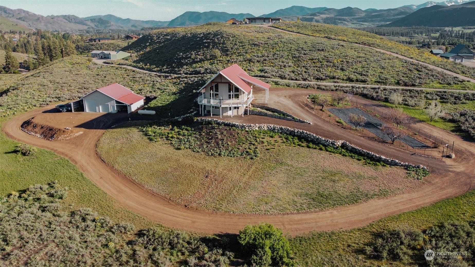 22 Rhinehart Road Winthrop, WA 98862 - Photo 2 of 23 an aerial view of a house