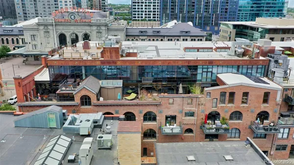 an aerial view of a city